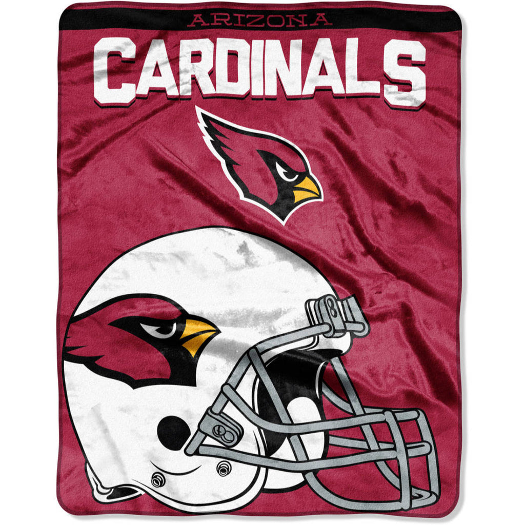 NFL Cardinals Throw Blanket 55 X 70 Inches Football Themed Bedding Sports Patterned Team Logo Fan Merchandise Athletic Team Spirit Fan Black Cardinal
