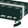 54 X 102 Inch NFL Jets Tablecloth Football Themed Rectangle Table Cover Sports Patterned Team Color Logo Fan Merchandise Athletic Spirit Green White - Diamond Home USA