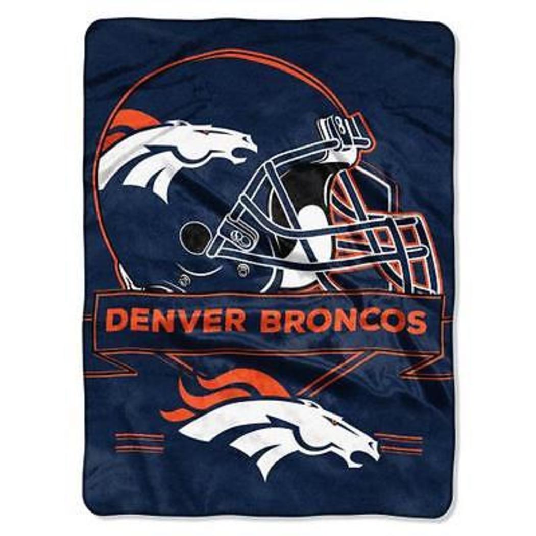 Nfl Broncos Throw Blanket 60 X 80 Inches Football Themed Oversized Bedding Sports Patterned Team Logo Fan Merchandise Athletic Team Spirit Fan Orange