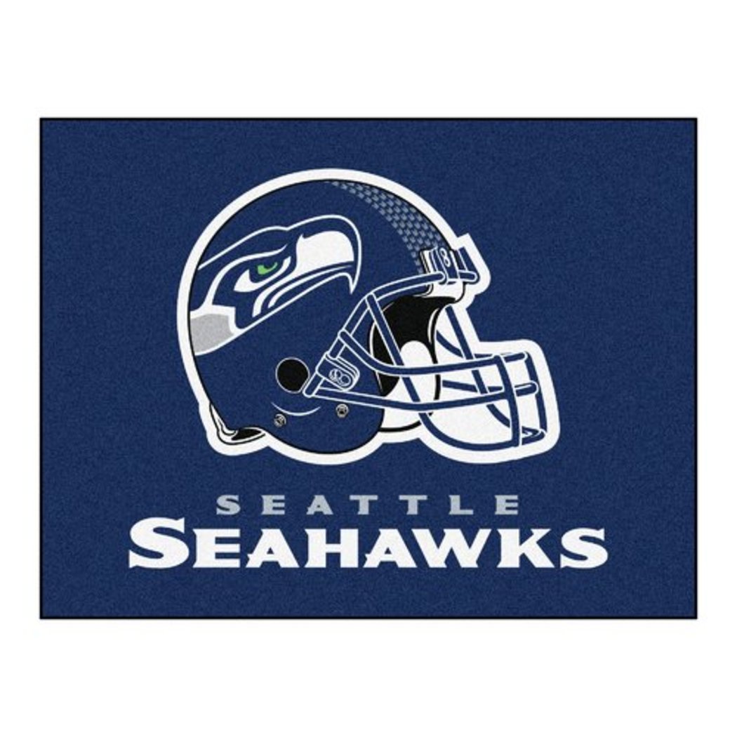 19" X 30" Inch NFL Seahawks Door Mat Printed Logo Football Themed Sports Patterned Bathroom Kitchen Outdoor Carpet Area Rug Gift Fan Merchandise - Diamond Home USA