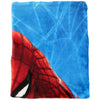 Kids Blue Red Spider Man Captain America Shield Themed Blanket Twin (50"L x 40"W) Child Superheroes Movie Sofa Throw Super Soft & Comfy Bedding