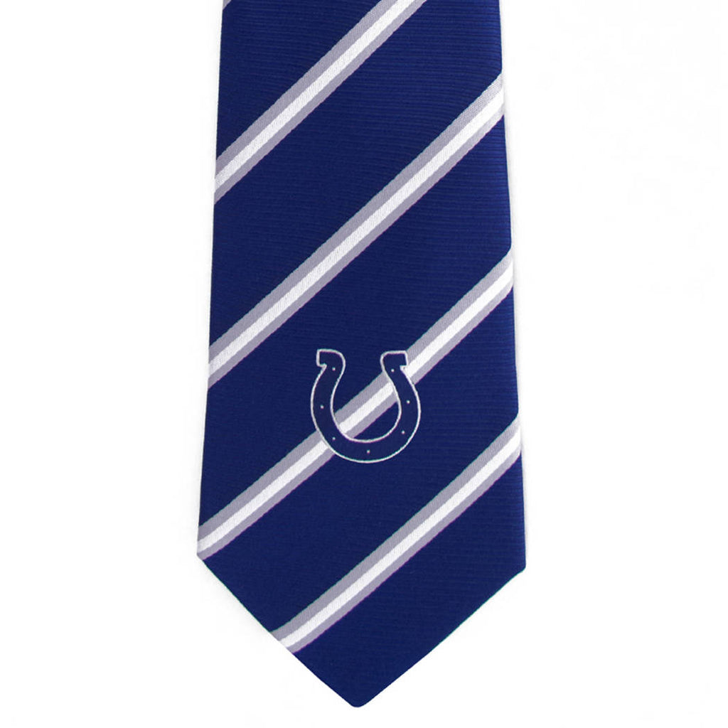 NFL Colts Necktie 56 X 3 5 Inches Football Themed Mens Accessory Sports Patterned Tie Team Logo Fan Merchandise Athletic Team Spirit Fan Blue White - Diamond Home USA