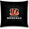 NFL Bengals Throw Pillow 15 Inches Football Themed Accent Pillow Bedroom Sofa Sports Patterned Team Color Logo Fan Merchandise Athletic Spirit Black - Diamond Home USA