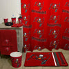 NFL Buccaneers Shower Curtain 72 X 72 Inches Football Themed Bedding Sports Patterned Team Logo Fan Merchandise Bathroom Curtain Athletic Team Spirit - Diamond Home USA