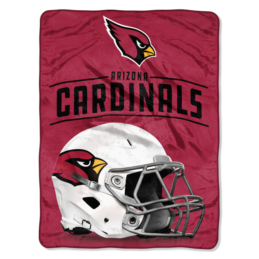 NFL Cardinals Throw Blanket 46 X 60 Inches Football Themed Bedding Sports Patterned Team Logo Fan Merchandise Athletic Team Spirit Fan Black Cardinal