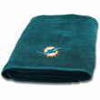 NFL Dolphins Bath Towel 25 X 50 Inches Football Themed Applique Shower Towel Sports Patterned Team Logo Fan Merchandise Athletic Spirit White Orange - Diamond Home USA