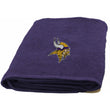 NFL Vikings Bath Towel 25 X 50 Inches Football Themed Applique Shower Towel Sports Patterned Team Logo Fan Merchandise Athletic Spirit Purple Gold - Diamond Home USA