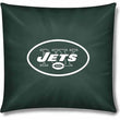 NFL Jets Throw Pillow 15 Inches Football Themed Accent Pillow Bedroom Sofa Sports Patterned Team Color Logo Fan Merchandise Athletic Spirit White - Diamond Home USA