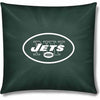 NFL Jets Throw Pillow 15 Inches Football Themed Accent Pillow Bedroom Sofa Sports Patterned Team Color Logo Fan Merchandise Athletic Spirit White - Diamond Home USA