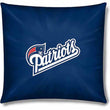 NFL Patriots Throw Pillow 15 Inches Football Themed Accent Pillow Sofa Sports Patterned Team Color Logo Fan Merchandise Athletic Spirit Nautical Blue - Diamond Home USA