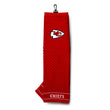 NFL Chiefs Golf Towel 16 X 22 Inches Football Themed Applique Sports Patterned Team Logo Fan Merchandise Athletic Spirit Red Gold Polyester - Diamond Home USA